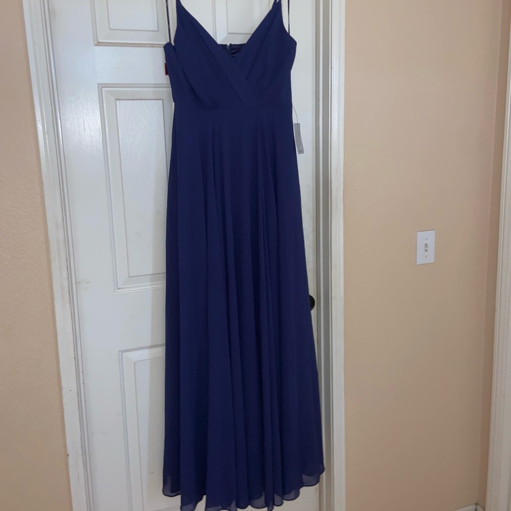 beautiful blue long LuLu bridesmaids formal dress brand new cute sleeveless top